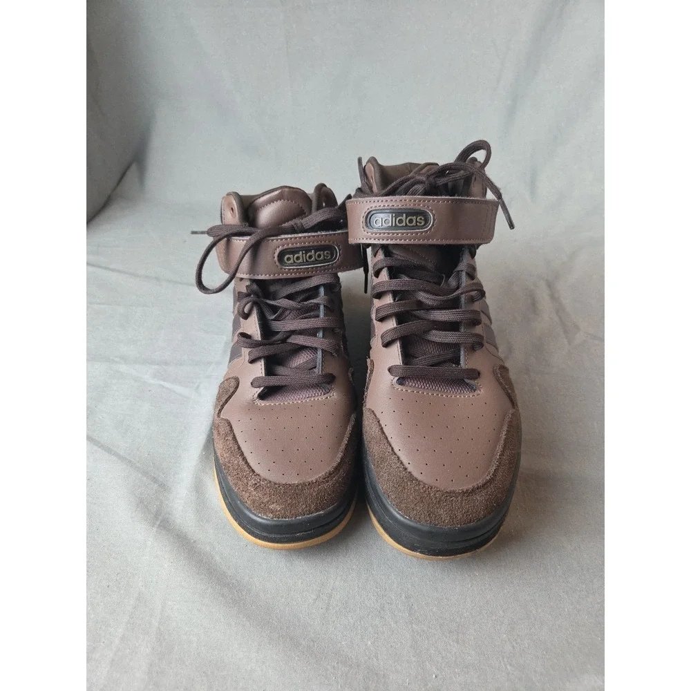 Adidas Forum High 84 Brown Men's 9 Left Has 1 Inch Lift